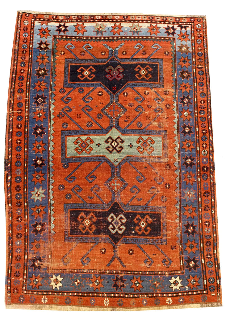 4'8"x6'9" Fachraly Kazak Hand Knotted