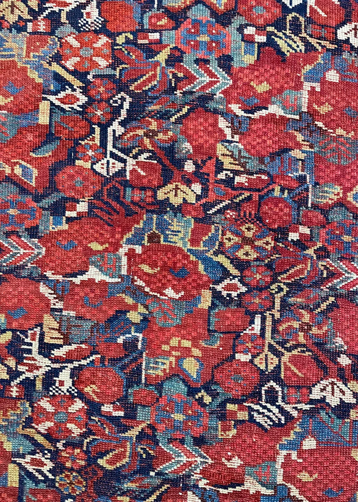 4'8"x9'1" Khamseh Hand Knotted