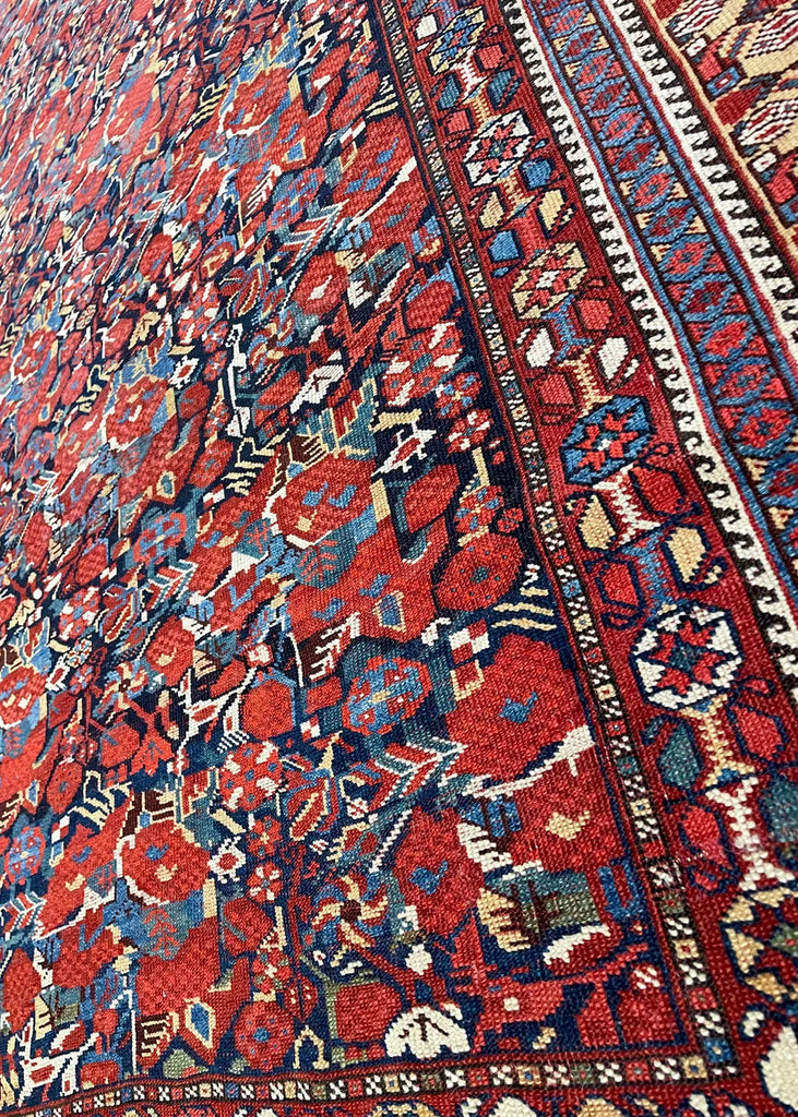 4'8"x9'1" Khamseh Hand Knotted
