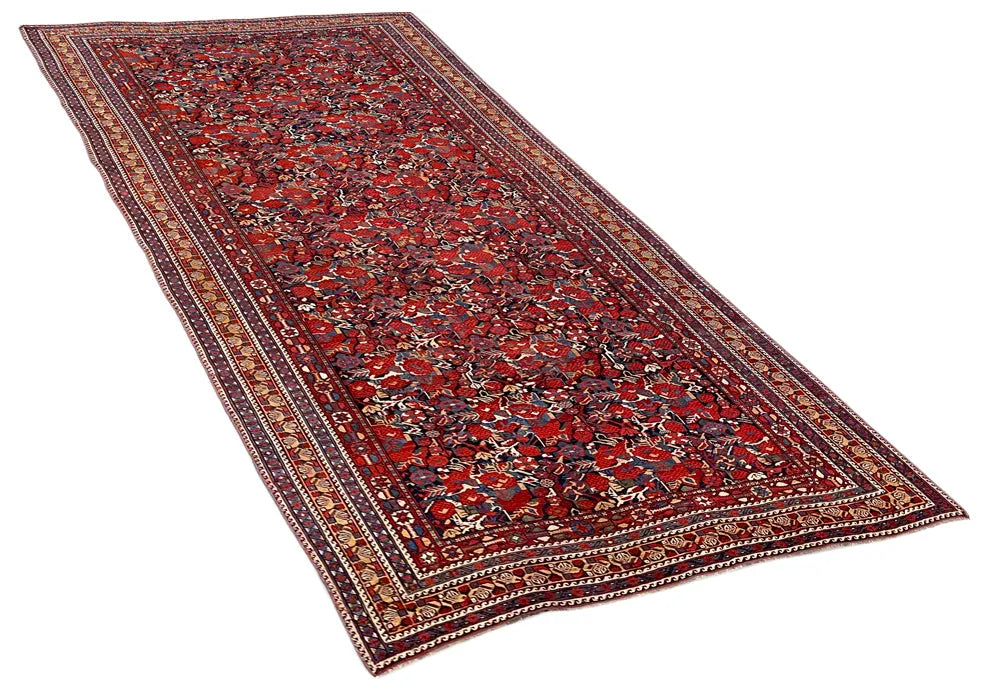 4'8"x9'1" Khamseh Hand Knotted