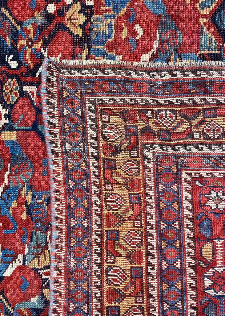 4'8"x9'1" Khamseh Hand Knotted
