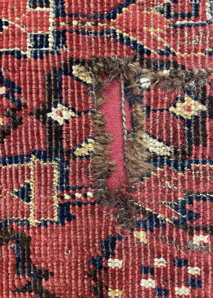 4'9"x10'8" Ersari Beshir Hand Knotted