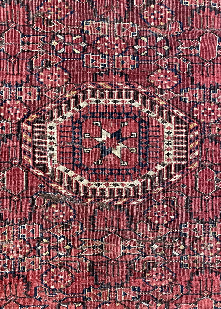 4'9"x10'8" Ersari Beshir Hand Knotted