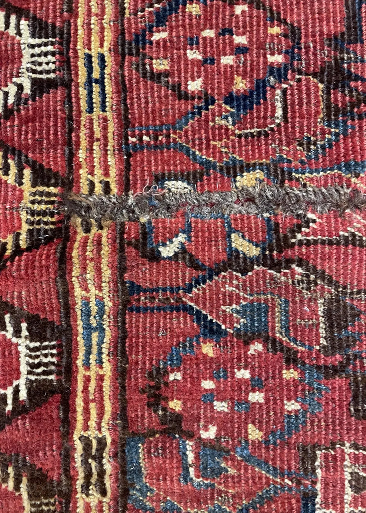 4'9"x10'8" Ersari Beshir Hand Knotted