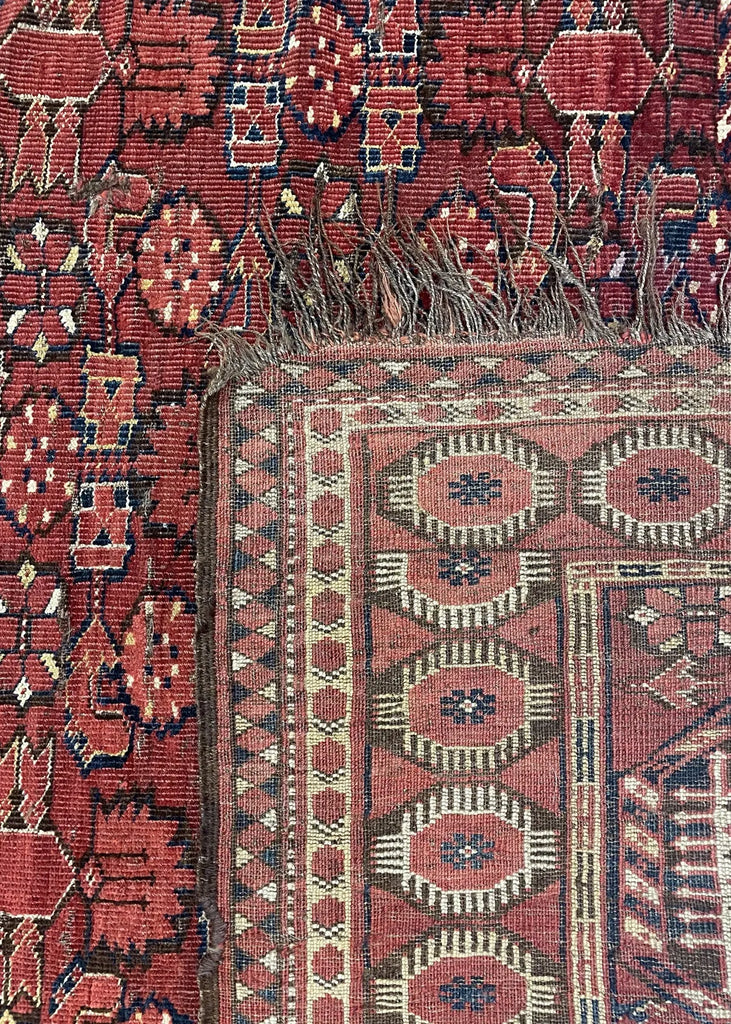 4'9"x10'8" Ersari Beshir Hand Knotted