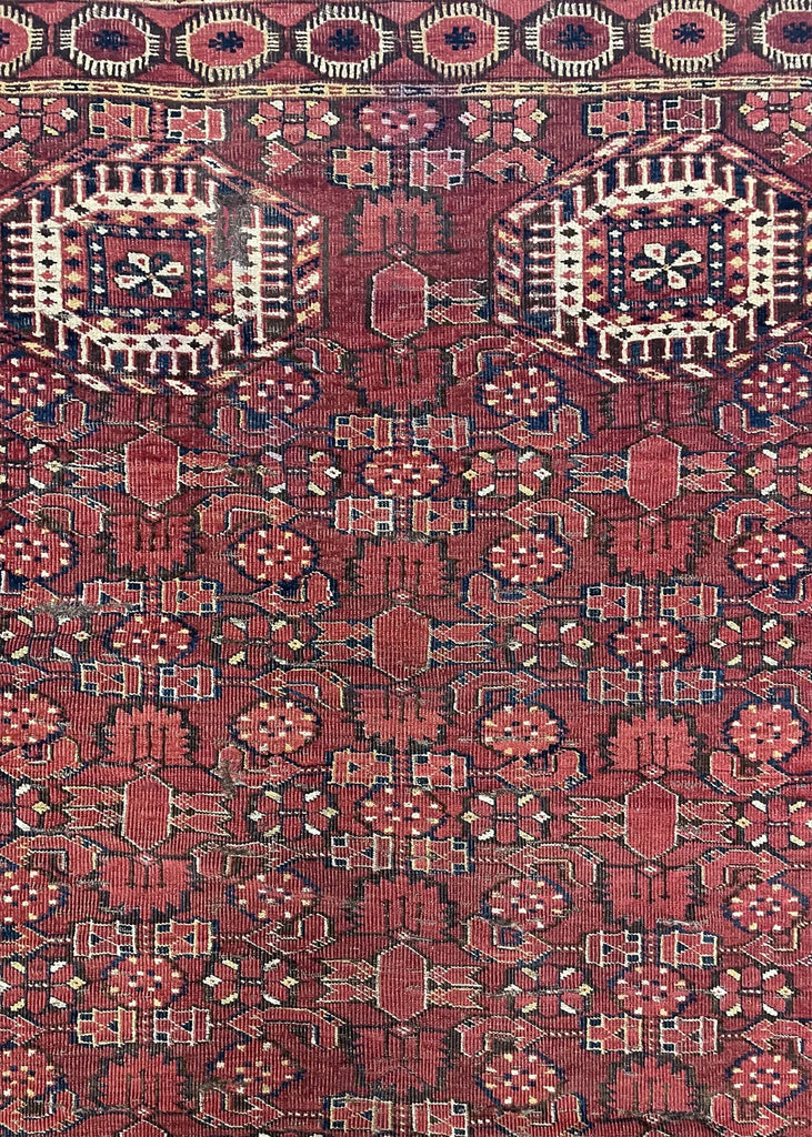 4'9"x10'8" Ersari Beshir Hand Knotted