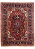 4'9"x6'5" Heriz Hand Knotted
