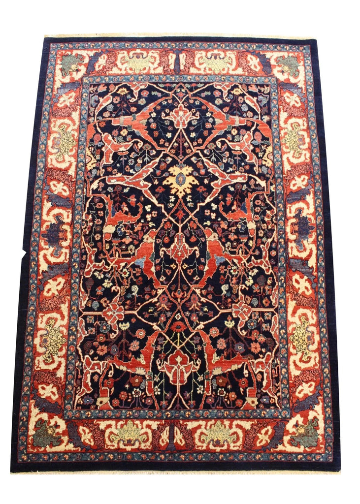 4'9"x6'9" Bijar Arabesque (s) Hand Knotted