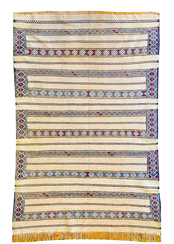 4'9"x7' Berber Kilim Hand Woven
