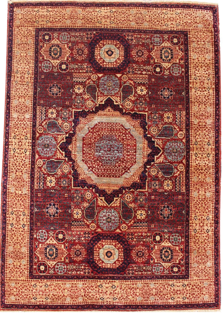4'9"x7' Mamluk Hand Knotted