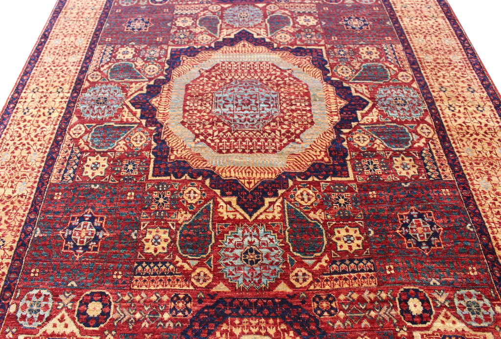 4'9"x7' Mamluk Hand Knotted
