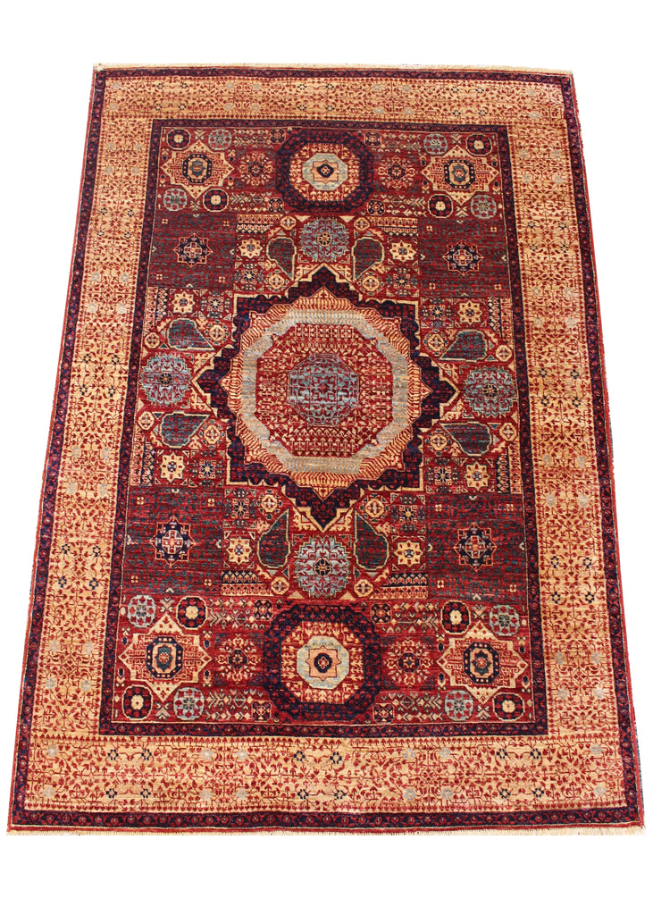 4'9"x7' Mamluk Hand Knotted