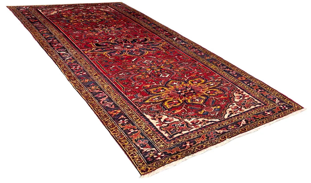 4'x10'7" Ahar Heriz Hand Knotted