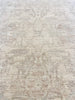 4'x12'9" White Wash Peshawar Hand Knotted