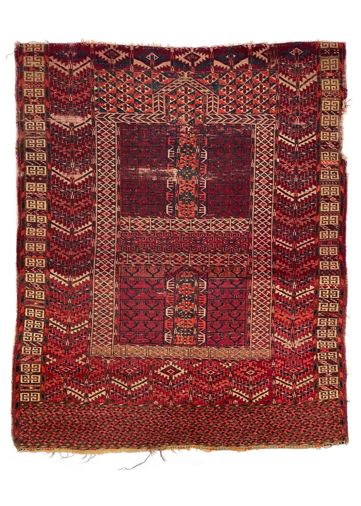 4'x4'10" Tekke Ensi Hand Knotted