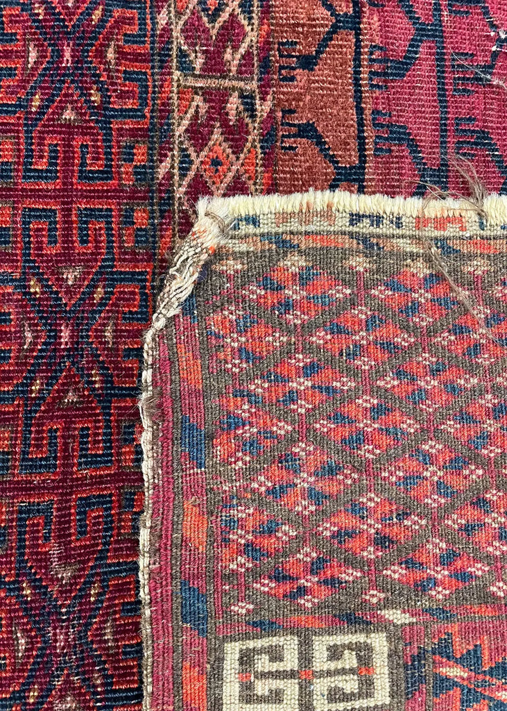 4'x4'10" Tekke Ensi Hand Knotted