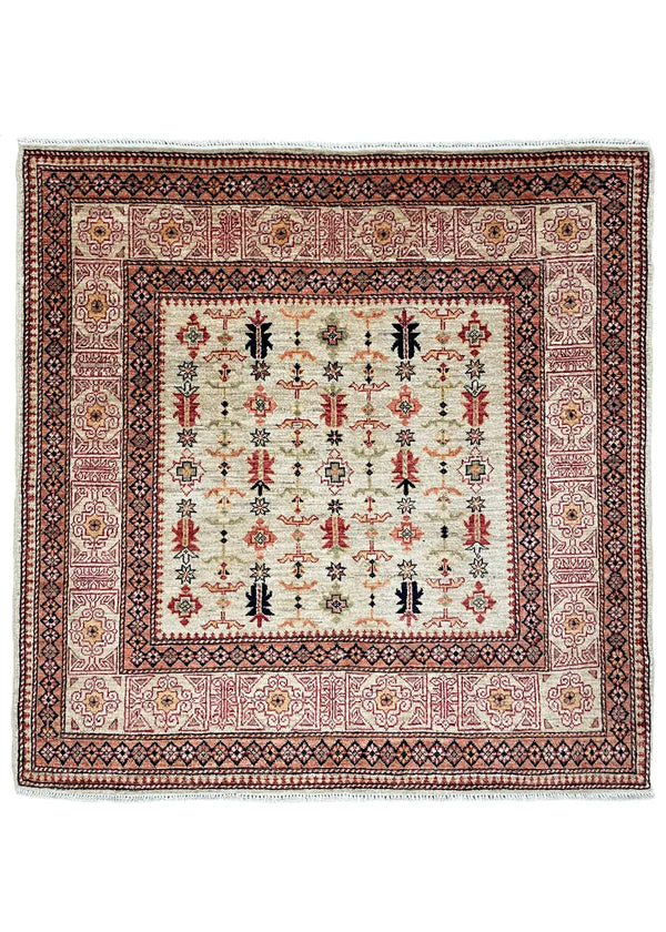 4'x4'1" Aspen Kuba Hand Knotted