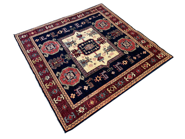 4x4 Afghan-Bergama Hand Knotted