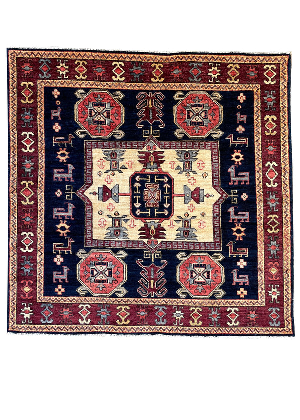4x4 Afghan-Bergama Hand Knotted