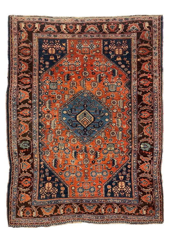 4'x5'4" Afshar Bijar Hand Knotted
