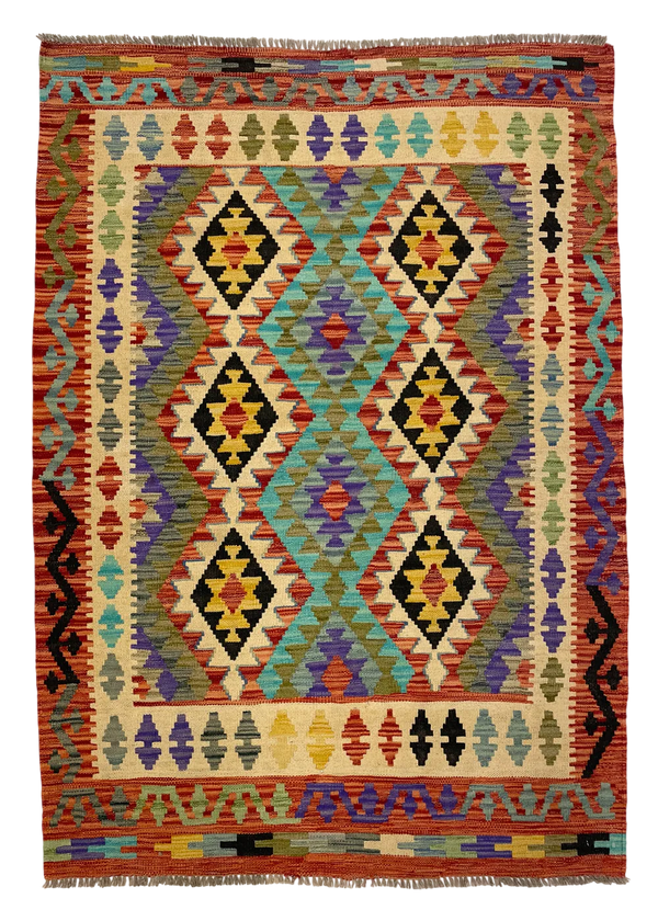 4'x5'9" Kilim Hand Woven