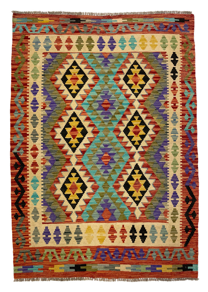 4'x5'9" Kilim Hand Woven