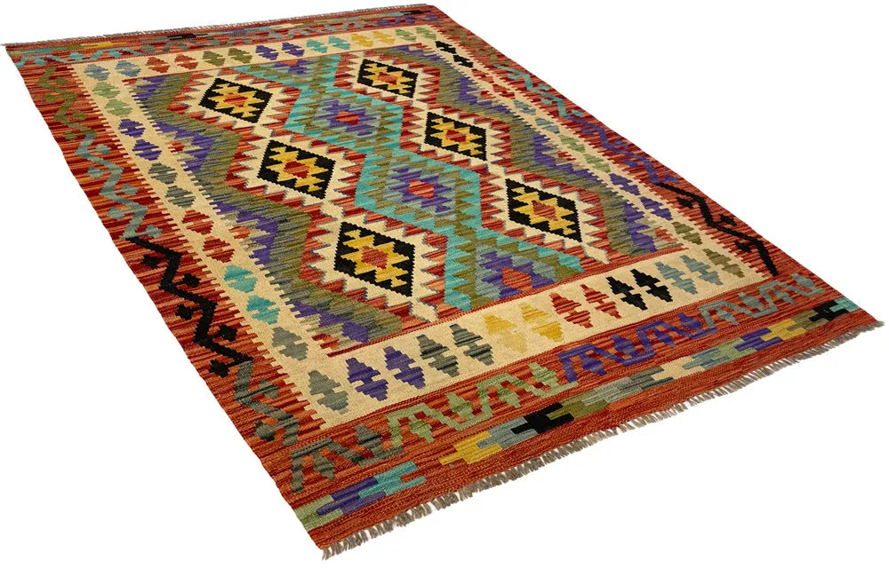 4'x5'9" Kilim Hand Woven