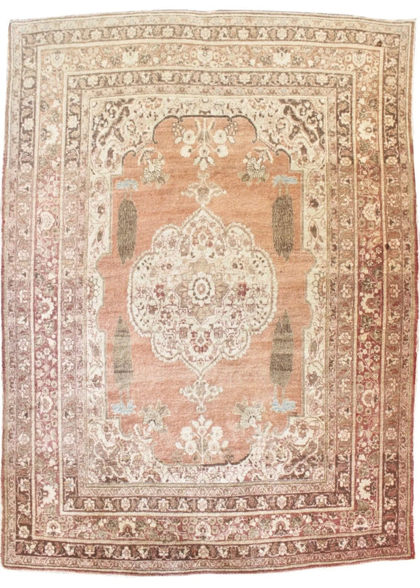 4'x6'1" Tabriz Hand Knotted