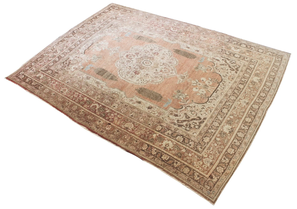 4'x6'1" Tabriz Hand Knotted