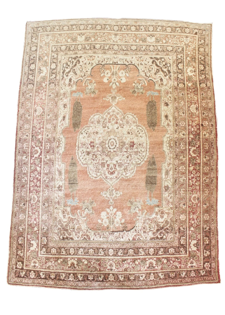 4'x6'1" Tabriz Hand Knotted