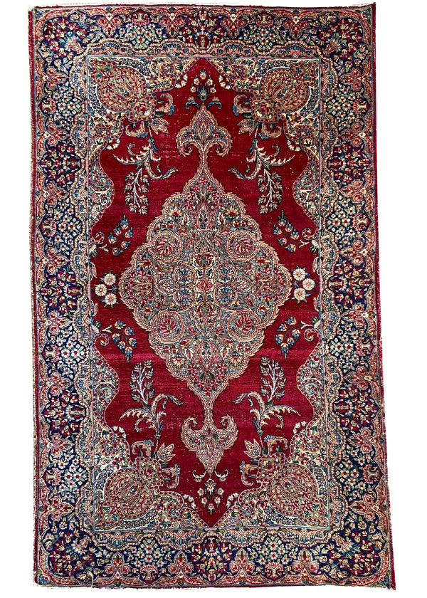 4x6'8" Ravar Kirman Hand Knotted