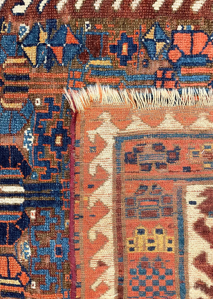 4'x6'9" Sauj Bolagh Kurdish Hand Knotted