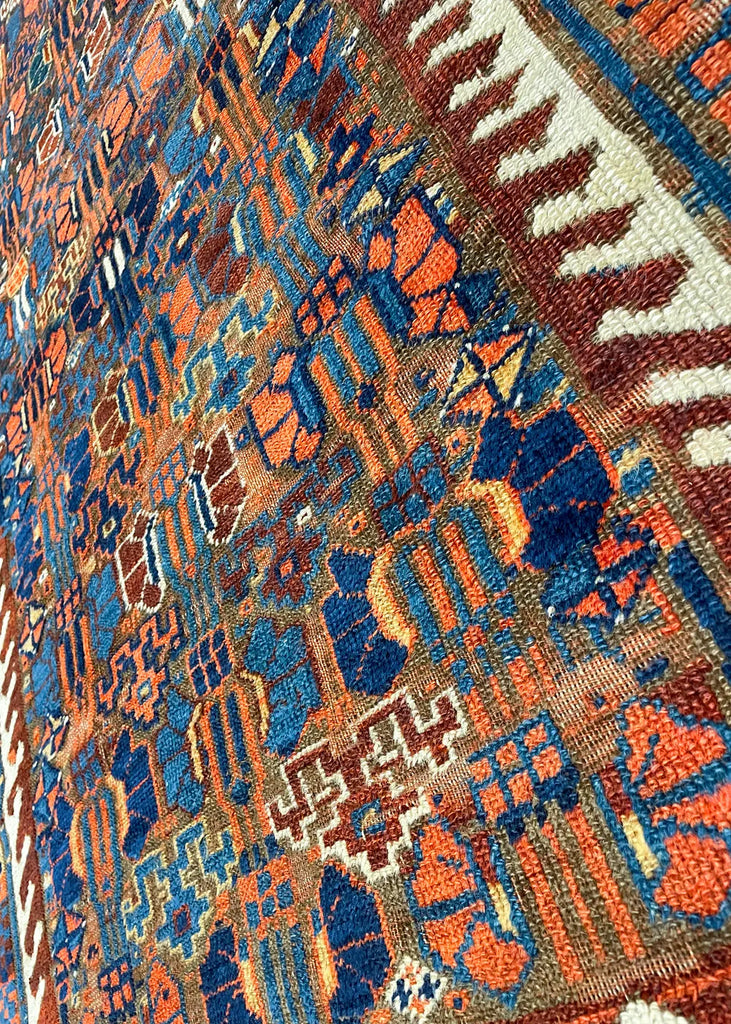 4'x6'9" Sauj Bolagh Kurdish Hand Knotted
