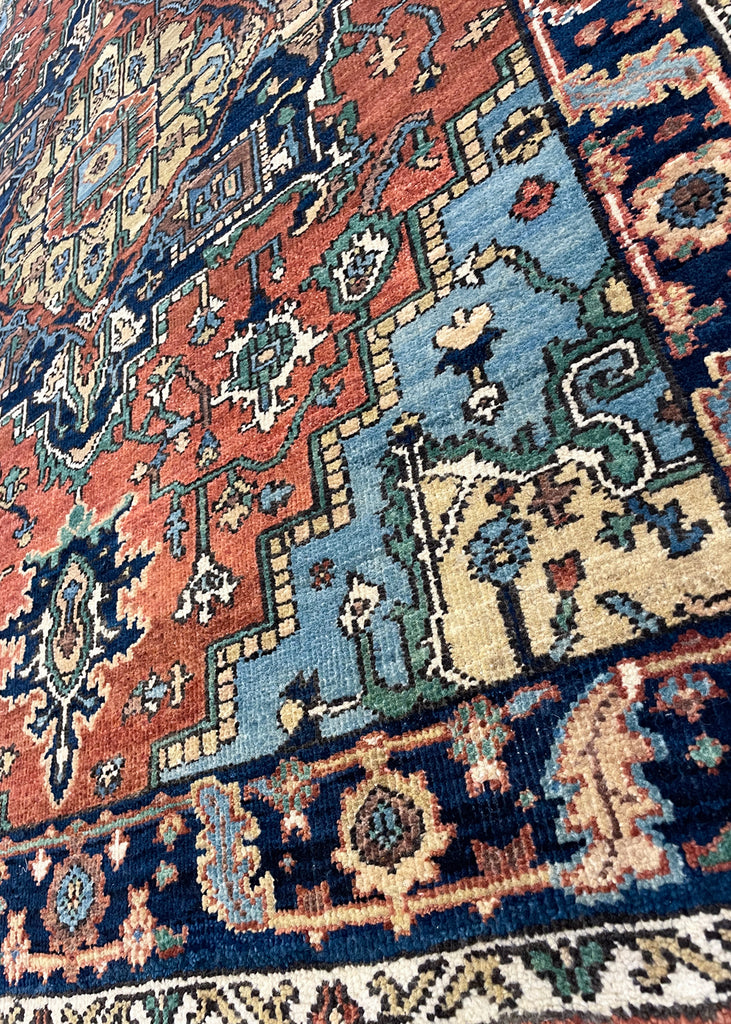 4'x6' Heriz Hand Knotted