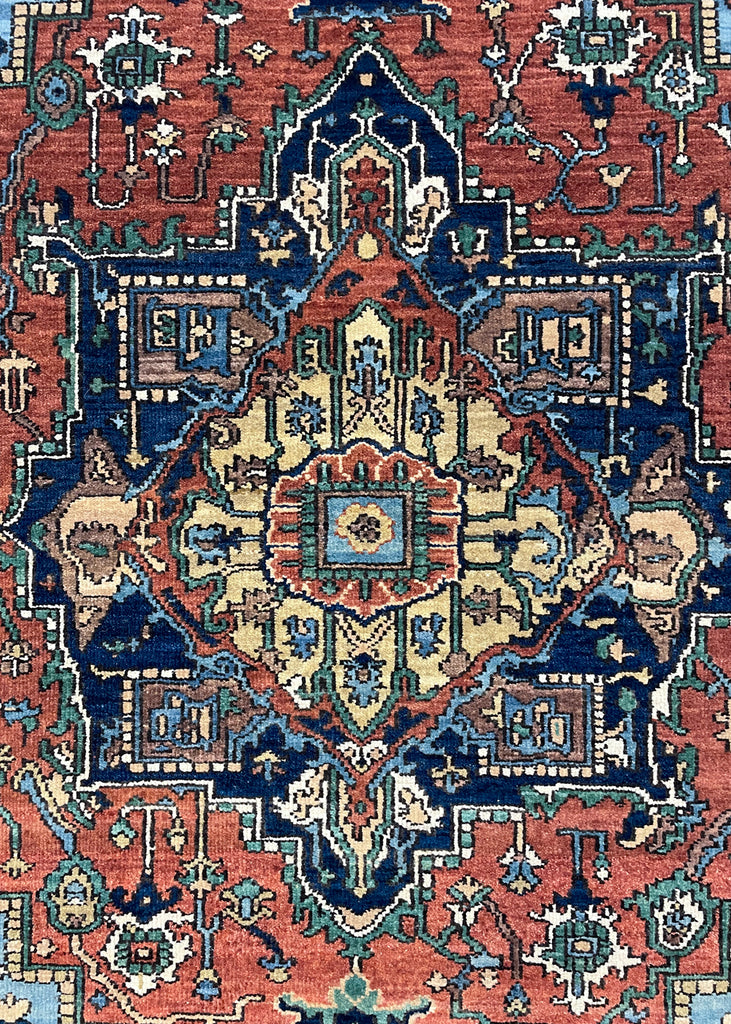 4'x6' Heriz Hand Knotted