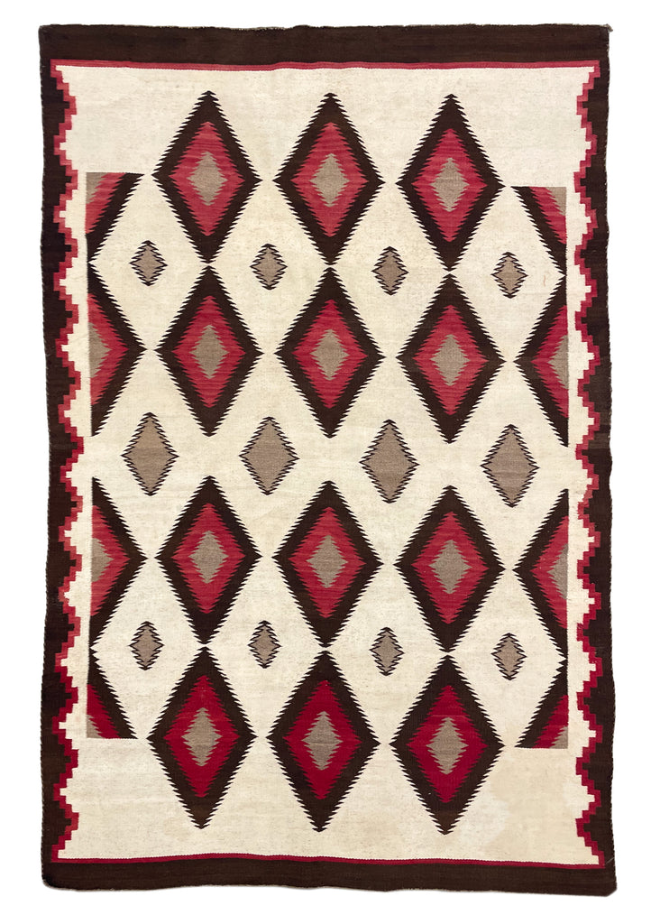 4'x6' Navajo Ganado Hand Knotted