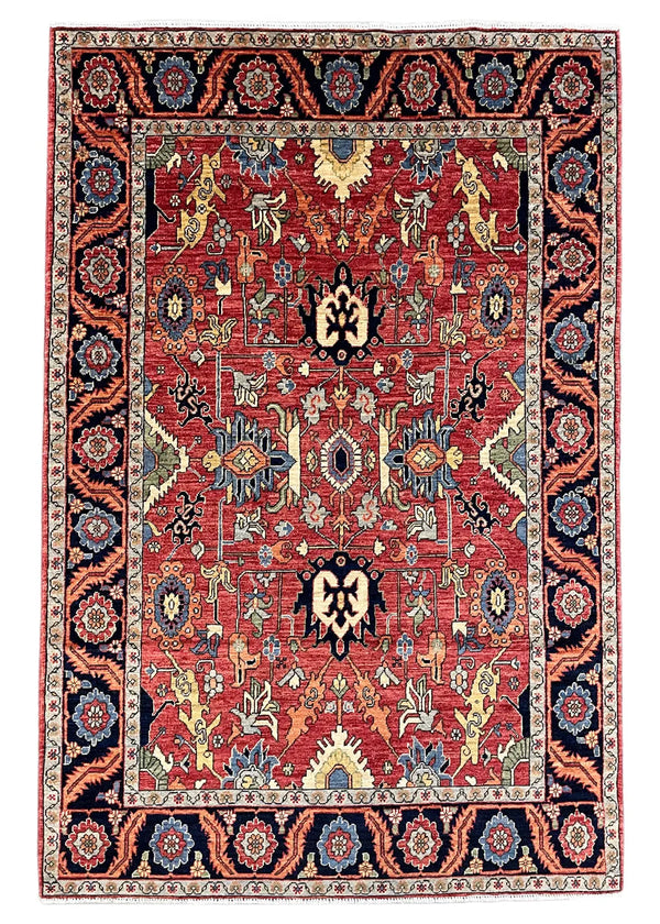 4'x6' Serapi Hand Knotted