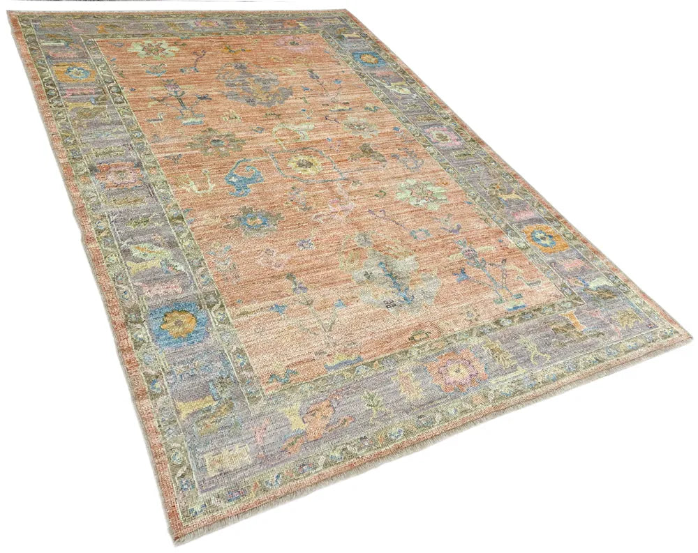 5'10"x9' Oushak Hand Knotted