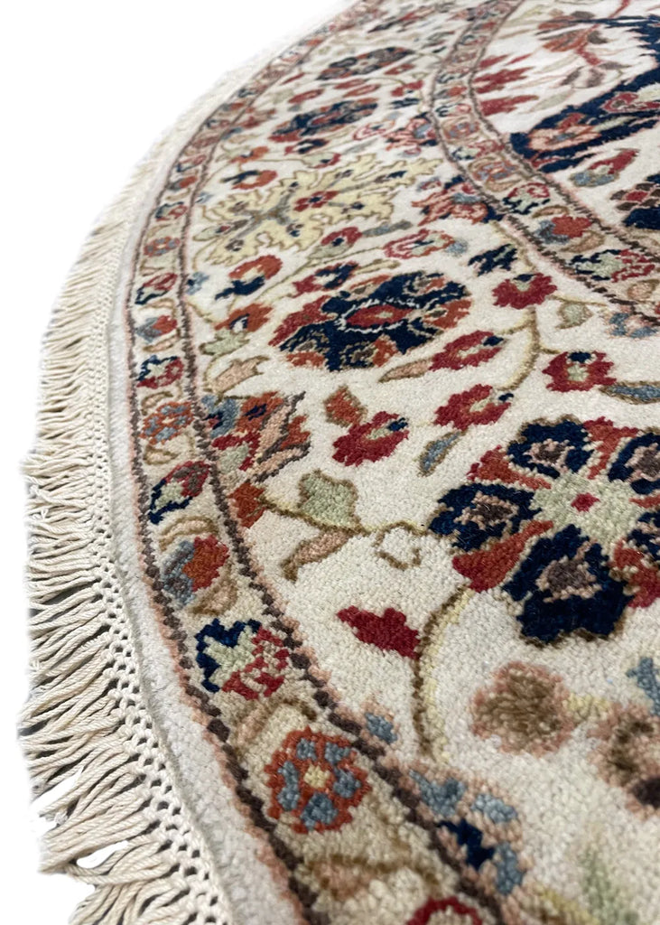 5'11" Round Khanna Kerman Hand Knotted