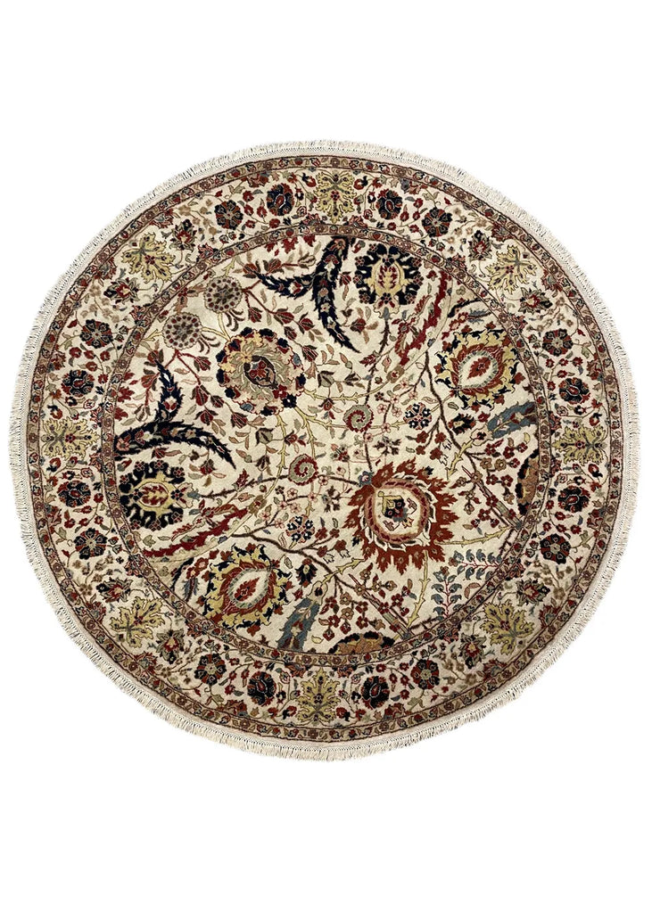 5'11" Round Khanna Kerman Hand Knotted