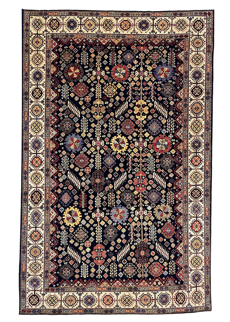 5'11"x9'3" Afghan-Qashqai Hand Knotted