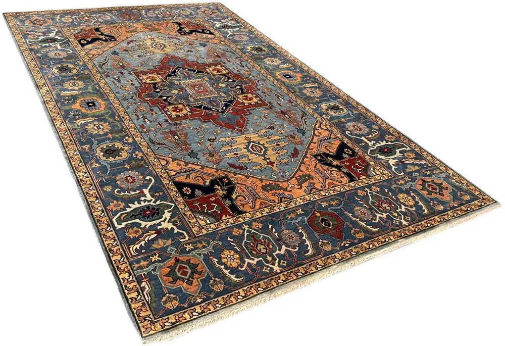 5'11"x9' Heriz Hand Knotted