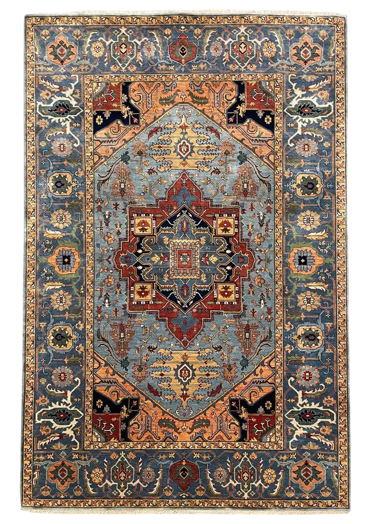 5'11"x9' Heriz Hand Knotted