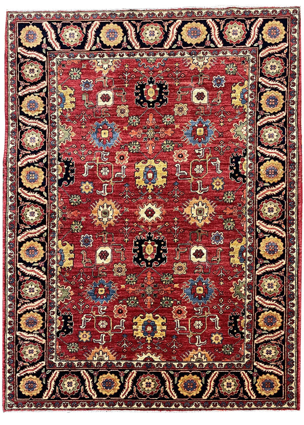 5'1"x6'10" Afghan-Mahal Hand Knotted