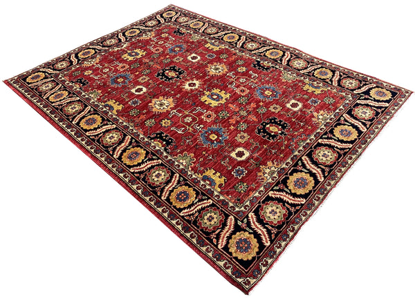 5'1"x6'10" Afghan-Mahal Hand Knotted