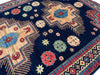5'1"x6'11" Afghan-Kazak Hand Knotted