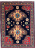 5'1"x6'11" Afghan-Kazak Hand Knotted