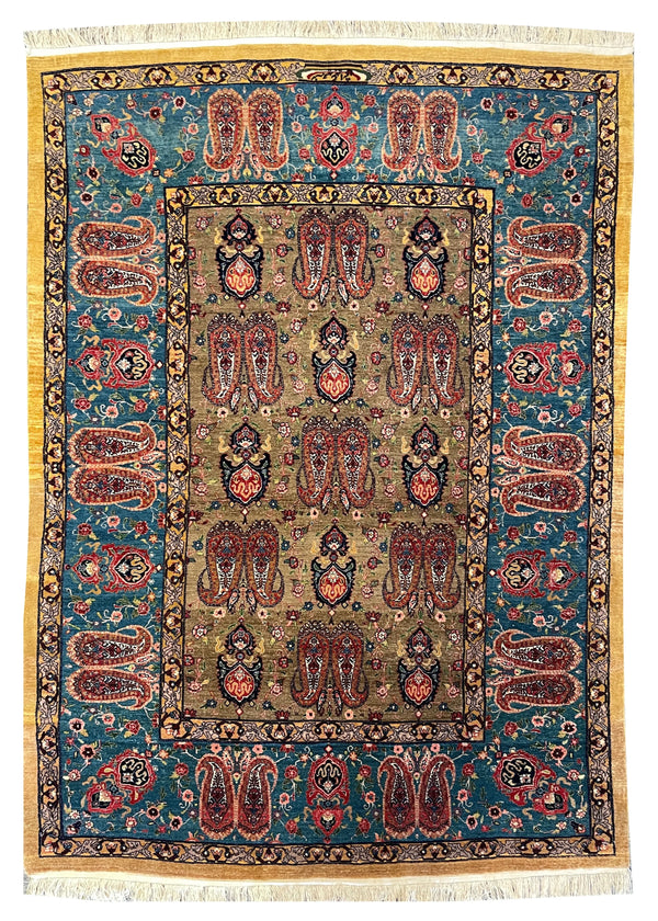 5'1"x7' Sennah Hand Knotted