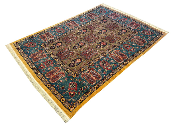 5'1"x7' Sennah Hand Knotted