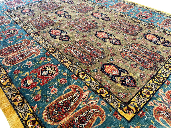 5'1"x7' Sennah Hand Knotted